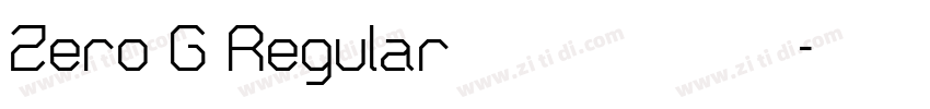 Zero G Regular英文字体 开字体转换